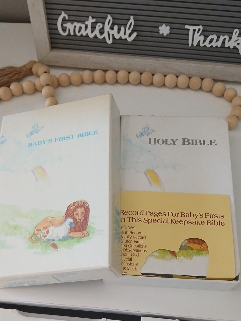 VINTAGE Baby's First Bible Set - Old & New Testament in King James Version - Picture 1 of 8
